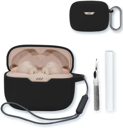 Funda para JBL Tune 230NC TWS - Auriculares intrauditivos inalámbricos verdaderos, protección suave, funda de silicona con llavero, kit de limpieza