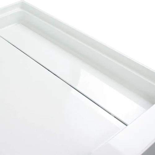 Miniatura 7 de Transolid FL6034R-39 - Base de ducha rectangular lineal de 60 pulgadas de ancho x 34 pulgadas de largo, con drenaje a la derecha, color gris