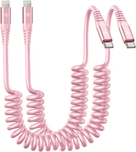 Miniatura 9 de Paquete de 2 cables de carga USB C a USB C en espiral para automóvil, cable de carga rápida USBC tipo C compatible con 17/1615/15 Plus/15 Pro/15 Pro