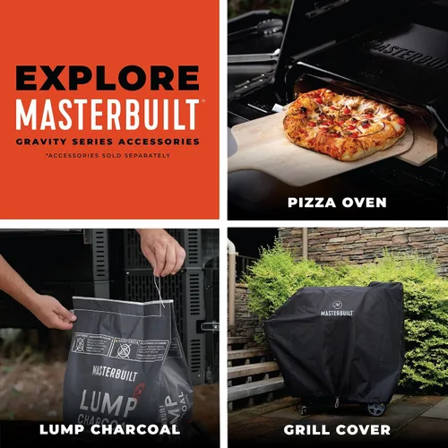 Miniatura 9 de Masterbuilt Gravity Series 800 Parrilla ahumadora - Parrilla de carbón más inserto de plancha, control digital, conectividad de aplicaciones, 800