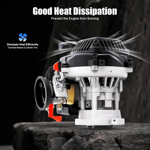 Miniatura 2 de Motor Rovan de 2 tiempos de 30.5 CC, 4 pernos fácil de arrancar, mango de retroceso, motor de refrigeración por aire forzado, compatible con HPI