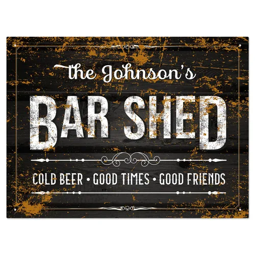 Miniatura 11 de Letrero de barra personalizado, nombre de barra rústico personalizado para decoración de interiores y exteriores, 10 x 14 pulgadas, aluminio 040