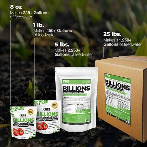 Miniatura 6 de TPS Nutrients Billions - Inoculante de raíces de hongos micorrícicos para plantas, soluble en agua con micorrizas, bacterias y tricoderma, 8 onzas