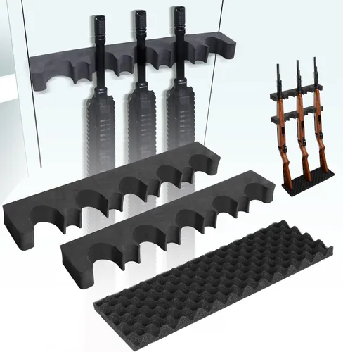 Adoreal Paquete de 2 soportes para armas para almacenamiento de armas, accesorio seguro para armas para rifles y escopetas, soporte de pistola en