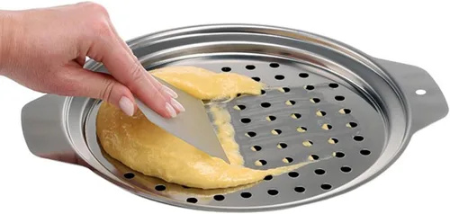 Tapa de acero inoxidable con raspador para hacer fideos tradicionales alemanes, para hacer fideos, para hacer cacerola