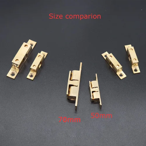 Miniatura 3 de Ball Catch Omitfu - Juego de 6 rodillos de tensión de doble bola de latón macizo, ajuste de hardware para gabinete, armario, muebles, puerta