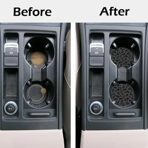 Miniatura 2 de KARREAL Posavasos para Tazas de Automóvil, Insertos Antideslizantes de Goma de Neopreno para Portavasos, Accesorios de Interior de Automóvil