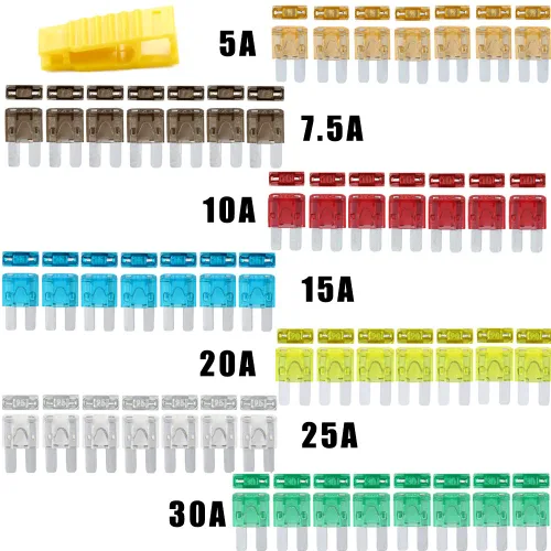 Miniatura 5 de Fusibles automotrices ACBungji Auto Car Micro II 2 fusibles de hoja mejorado surtido 5A 7.5A 10A 15A 20A 25A 30A ATO ATC 50 piezas para SUV, camión