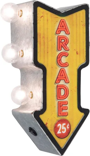 Letrero de marquesina de doble cara con bombillas LED, decoración de pared retro de inspiración vintage para la cueva del hombre, sala de juegos,