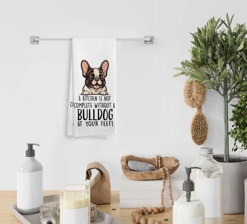 Miniatura 4 de Bulldog Toallas de Cocina y Paños de Cocina - Regalos para Mujeres y Hombres, Decoración de Perros Paño de Secado Toallas de Mano Toallas de Té
