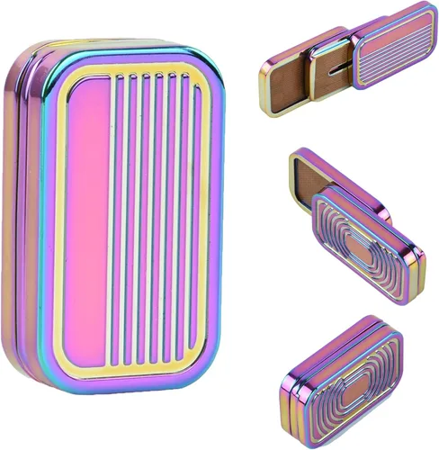 Juguetes de metal para adultos EDC Fidget Slider magnético TDAH Juguetes para adultos para ansiedad y estrés aliviar el autismo, accesorios de Morado