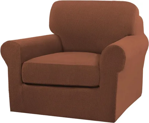 Miniatura 132 de Turquoize 2 fundas para sillas de sala de estar, funda de sofá con fundas de cojín individuales, funda de muebles para sillas (silla, beige biscotti)