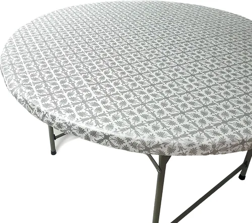 Miniatura 12 de TopTableCloth Mantel de vinilo de plástico con reverso de franela, 2 unidades, 6 pies, 72 x 30 pulgadas, mantel a cuadros rojos y blancos, esquina