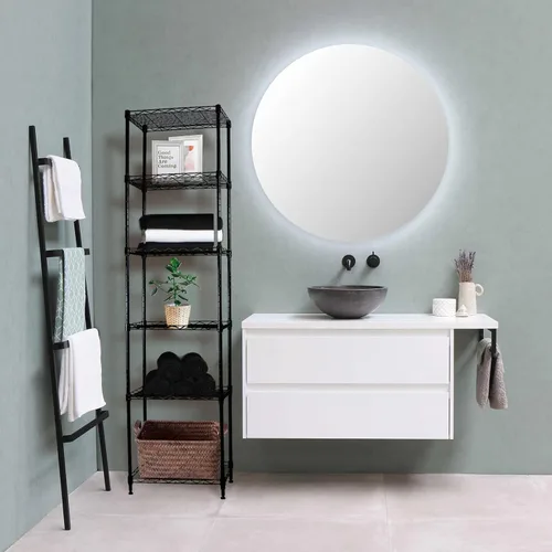 Miniatura 2 de Estantería ajustable de 6 alambres, estante de almacenamiento de pie para lavandería, baño, cocina, despensa, armario