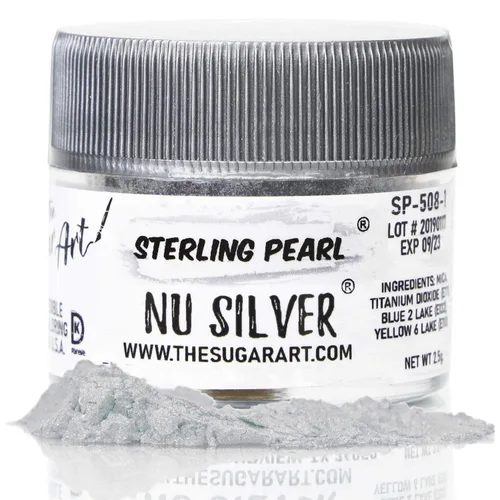 Miniatura 10 de The Sugar Art - Sterling Pearl - Brillo en polvo comestible para decorar pasteles, cupcakes, cake pops y más, aplica brillo en polvo a tus dulces