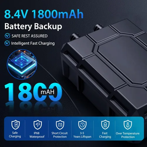 Miniatura 3 de POPOSOAP Reserva de Batería de 1800mAh para Bomba de Fuente Solar, Reserva de Batería de 7.4V-8.4V para Kit de Bomba de Fuente de Agua Solar