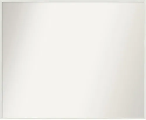 Miniatura 939 de Amanti Art Espejo de baño blanco para sobre el fregadero, 32 x 45 pulgadas, espejo de tocador rectangular blanco esbelto, marco de madera moderno