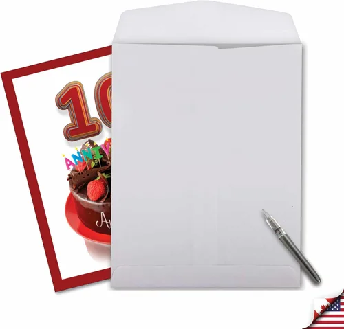 Miniatura 6 de The Best Card Company - Tarjeta jumbo del 10º aniversario con sobre (8.5 x 11 pulgadas) - Felicitaciones grandes por 10 años de matrimonio - Gran