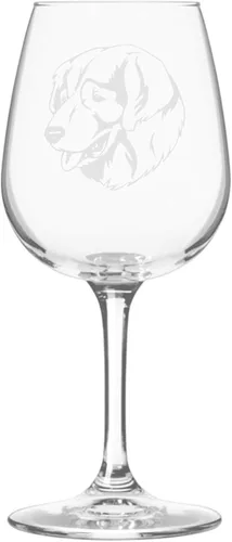 Miniatura 413 de Copa de vino de 12.75 onzas con diseño de perro grabado