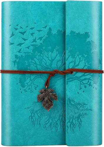 Diarios de cuero con páginas en blanco, diario vintage rellenable para escribir, diario de viaje personal, cuaderno de bocetos de arte para