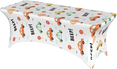 Miniatura 19 de Mantel rectangular ajustable de elastano elástico con estrellas patrióticas americanas de 4 pies, protector de mesa para fiestas, eventos