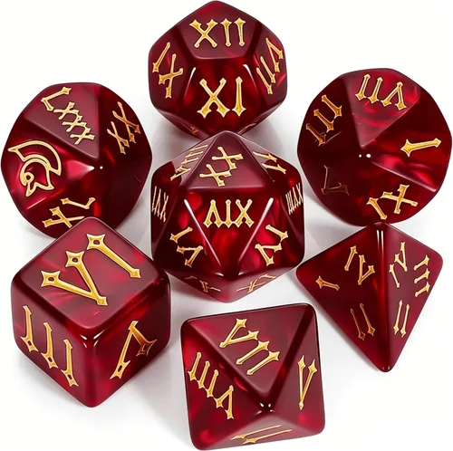 Miniatura 28 de CiaraQ DND - Juego de dados poliédricos con bolsa de dados para juegos de rol de Calabozos y Dragones RPG MTG (fuente negra y dorada)