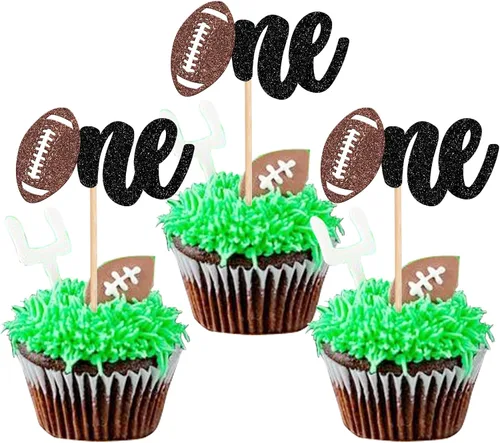 Miniatura 9 de Rsstarxi 1 paquete de decoración de pastel de fútbol americano de feliz cumpleaños, decoración de pastel de fútbol americano para amantes