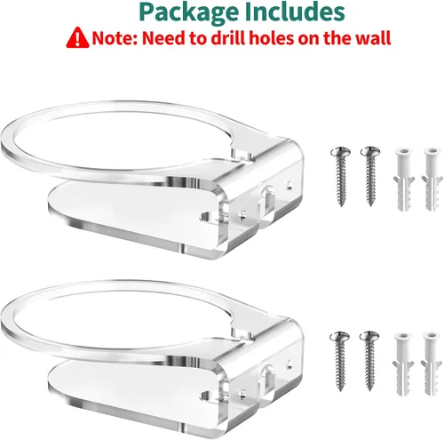 Miniatura 9 de PlusAcc Soporte de pared para Dot Max y Dot 5, estante transparente resistente para Homepod Mini, soporte de soporte de ahorro de espacio, gestión