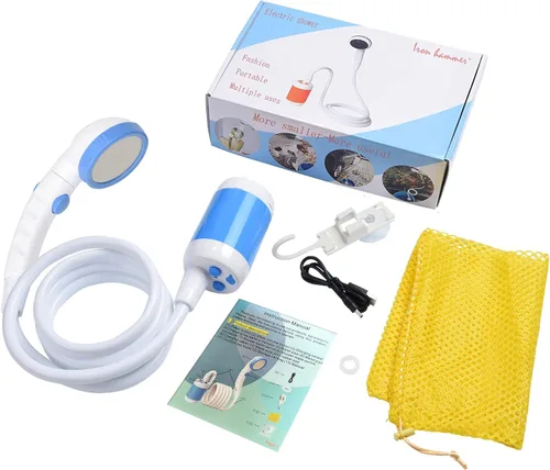 Miniatura 7 de Iron Hammer Campamento ducha portátil ducha camping ducha al aire libre campamento ducha cabeza para acampar Rosado
