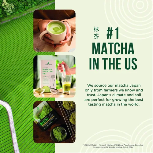 Miniatura 6 de Jade Leaf Matcha - Juego completo de batidor de matcha - El juego de regalo ceremonial incluye: batidor y cuchara de bambú, tamiz de acero
