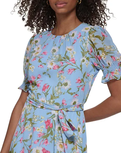 Miniatura 2 de Jessica Howard Womens Floral Fit & Flare Chiffon Midi Dress