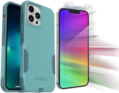 OtterBox Commuter Series - Funda para iPhone 13 Pro Max (solo con protector de pantalla Zagg Glass Elite), embalaje no minorista, forma remachadora