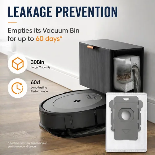 Miniatura 6 de Paquete de 14 bolsas de vacío de repuesto compatibles con iRobot Roomba i & s y j Series i7, i7+, i3, i3+, i1+, i4, i4+, i6, i6+, i8, i8+, j6, j6+