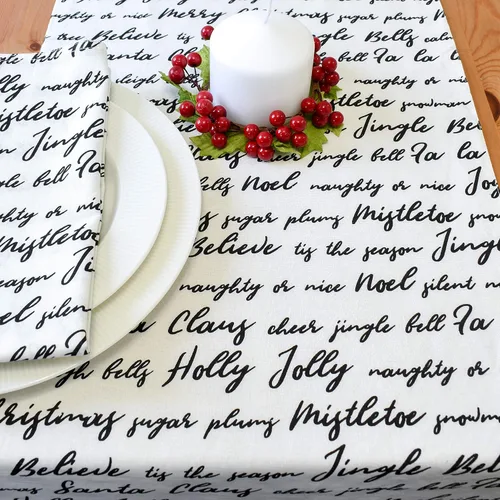 Miniatura 5 de Camino de mesa de Navidad, bufanda de tocador blanco hueso, 100% algodón, decoración de fiesta para el hogar, cocina, comedor, vacaciones, tela