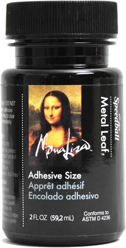 Mona Lisa Adhesivo de Hoja Metálica Fabricado en Estados Unidos - Tamaño de 2 oz para Dorado de Oro, Plata y Cobre - Pegamento para Manualidades a