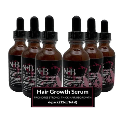 Miniatura 10 de N+B - Suero para el crecimiento del cabello, ayuda a promover un cabello más grueso, más lleno y saludable con biotina, fórmula de base natural
