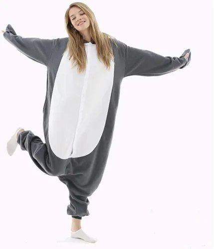 Miniatura 7 de Pijama mameluco de tiburón para mujer, disfraz de tiburón