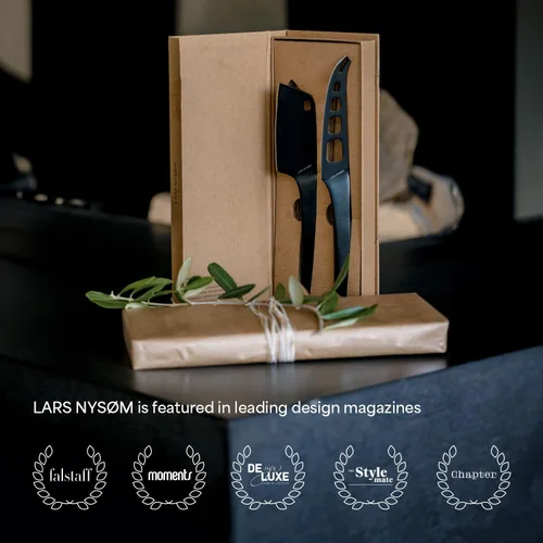 Miniatura 5 de LARS NYSØM Juego de cuchillos de queso Edge 2 uds. Juego de cuchillos de queso I de acero inoxidable I Caja de regalo premium I Perfecto como regalo
