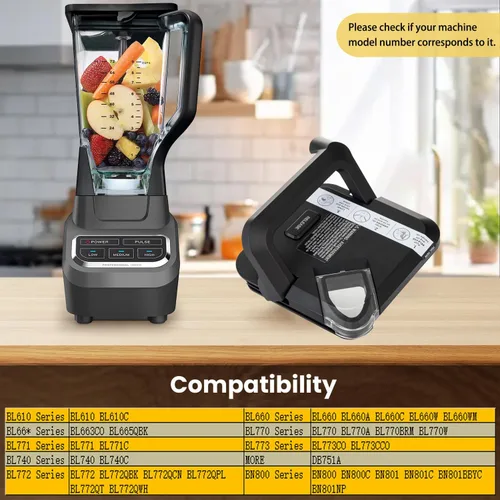 Miniatura 4 de Tapa de licuadora de repuesto para jarra Ninja de 72 oz con tapa de bloqueo, piezas de cubierta superior para BL642 BN701 BN751 BN801 BL610 DB751A