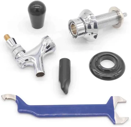 K&B Kit de grifo y vástago de cerveza de barril de 3 1/2 pulgadas de longitud 3/16 pulgadas (sin línea de cerveza)