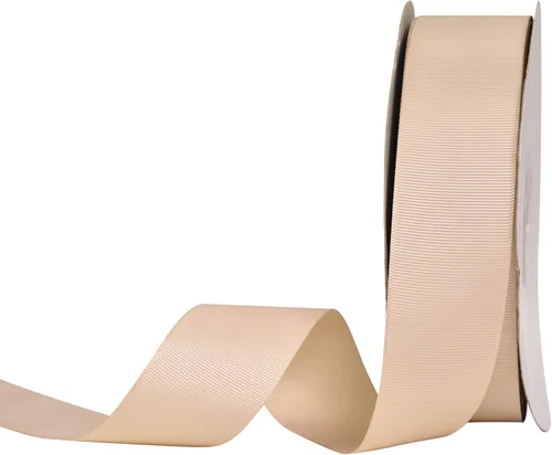 Miniatura 86 de YAMA Rollo de cinta de grogrén sólido, 1 pulgada, 25 yardas para cintas de envoltura de regalos, color blanco