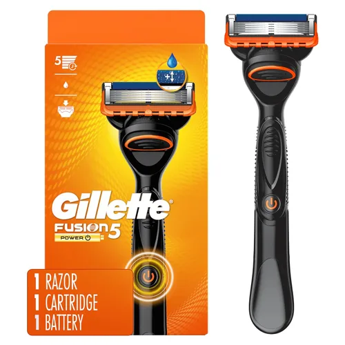 Gillette Fusion5 Power Razor para hombres, 1 mango de maquinilla de afeitar Gillette Power + 1 repuesto de cuchilla