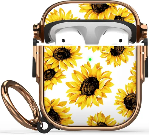 Miniatura 81 de Maxjoy Funda para AirPods 3 con cerradura, bonita funda protectora rígida para AirPod 3 de tercera generación para mujeres y hombres con llavero