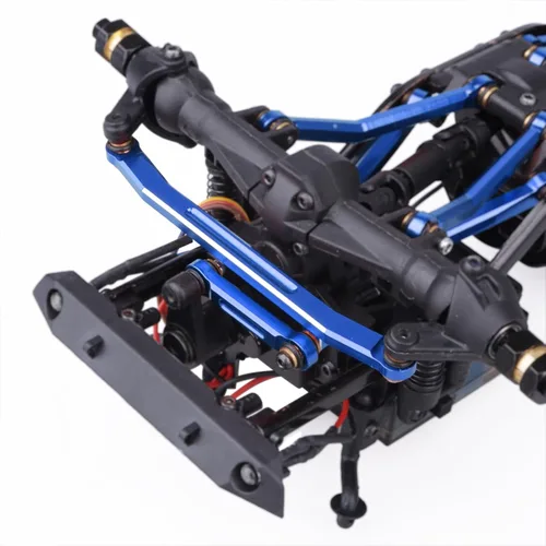 Miniatura 5 de Hobbypark Varilla de dirección de aluminio Enlaces de amarre de alto ajuste para Axial SCX24 Gladiator Bronco C10 JLU Deadbolt B17 1/24 RC Crawler