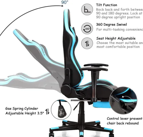 Miniatura 5 de VICASKY 2 juegos de asiento trasero de ángulo ajustador de ángulo silla de juego ajustable giratoria accesorios piezas de repuesto
