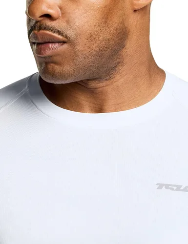 Miniatura 4 de TSLA - Paquetes de 1 o 3 camisetas de compresión para hombre, FPU 50+, de secado rápido, de manga corta, camiseta de entrenamiento atlético