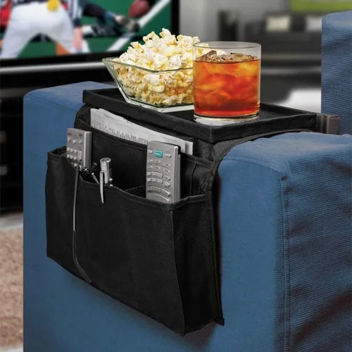 Miniatura 3 de Organizador para sofá, reposabrazos, sillón, sillón, bolsillo de almacenamiento con 8 bolsillos, soporte para control remoto de TV, bolsa de #C