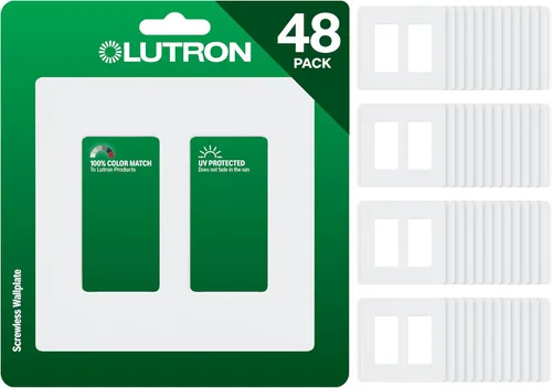 Miniatura 28 de Lutron Claro - Placa de cubierta para interruptor de luz, placa de pared de 2 posiciones, para interruptores de luz decorativos, cubierta de Acero