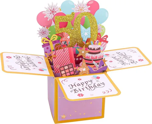 Miniatura 13 de CIEHER Tarjeta desplegable de cumpleaños número 13 para adolescentes, tarjeta de felicitación 3D única, regalos de cumpleaños para niñas y niños