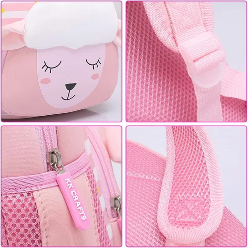 Miniatura 6 de Mochila impermeable para niños de 2 a 5 años para el jardín de niños mochila 3D de lindos dibujos animados de neopreno mochila de animales para niños
